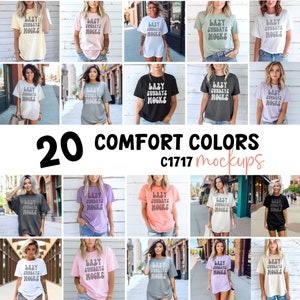 Comfort Colors C1717 Mockup Bundle Comfort Colors Tshirt Mockups C1717 T-Shirt Mock Up Bundle Pack Comfort Color Shirt Mockups image 1