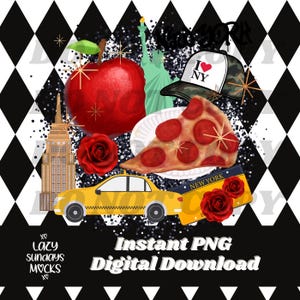 New York collage PNG - trending - viral - collage design - sublimation