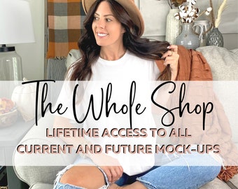 WHOLE SHOP Mockups - Whole Store Mockups - Fall Mockup / Women Bella Canvas 3001 Gildan Sweatshirt Mockup - Model Mockups - Flatlays
