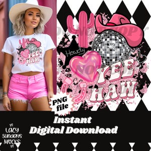 Western Cowgirl collage PNG - trendy - girly - viral - collage design - sublimation