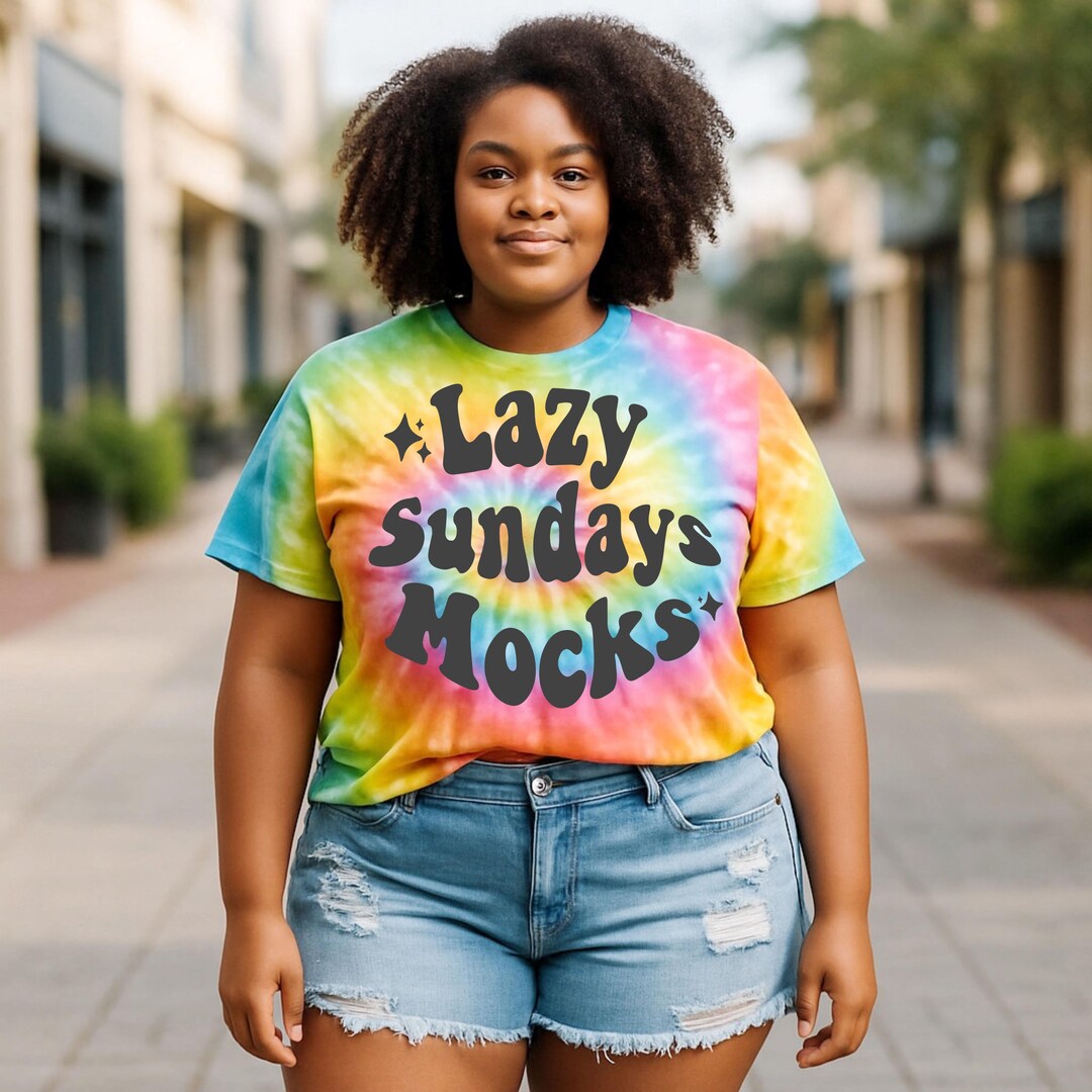 Plus Size Tie Dye T-shirt Mockup - Crewneck Tee Shirt Mock Up - Etsy
