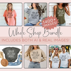 Mockup Bundle Whole Shop Entire Store Mock ups Clothing Model Mockups and Flatlays
