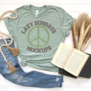 Mockup for book lover mock up for reader shirt Heather Dusty Blue T-shirt mockup, bookworm, T -shirt flatlay,styled flatlays