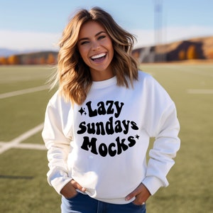 Wit voetbal mockup-sweater - Gildan 18000 voetbal-mockup wit - voetbalsweater dames Mock-up wit - voetbal mock-up wit POD