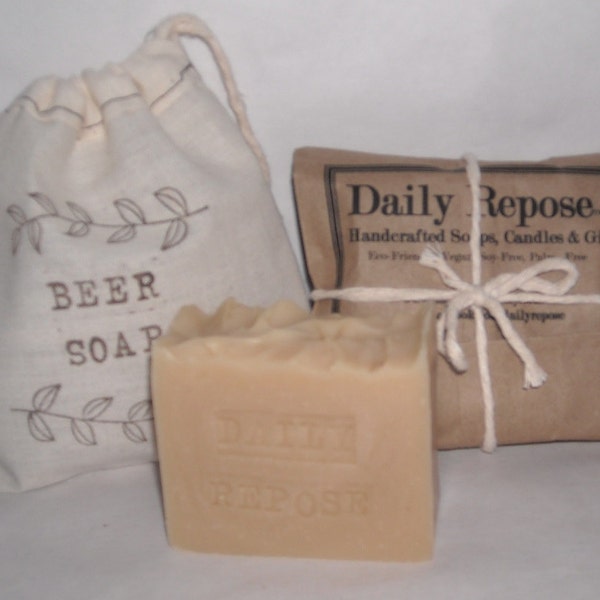 SALE LAST ONE Shiner Bock Black Lager Beer Soap Gift in handmade bag  vegan 100% Natural