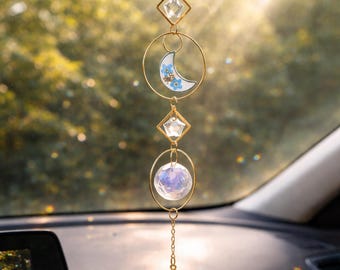 Pingente de cristal "Não Me Esqueças", para pendurar na janela em memória de alguém, presente de condolências, decoração com cristais coloridos, presente para homenagear uma pessoa querida, pingente personalizado com nome.