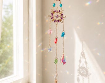 Urna Celestial para Enfeitar a Janela, Arco-Íris Decorativo, Decoração Memorial de Cristal, Garrafa para Cinzas ou Pelos de Animais.