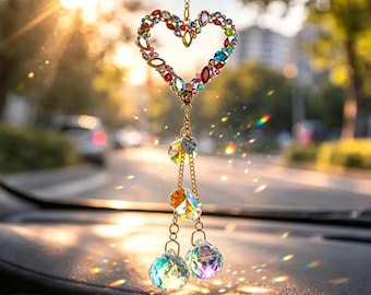 Apanhador de Sol Personalizado em Formato de Coração, Presente Memorial Personalizado para Animais de Estimação, Criador de Arco-Íris de Cristal, Enfeite para Janela, Lembrança para Perda de Animal de Estimação, Decoração para Carro