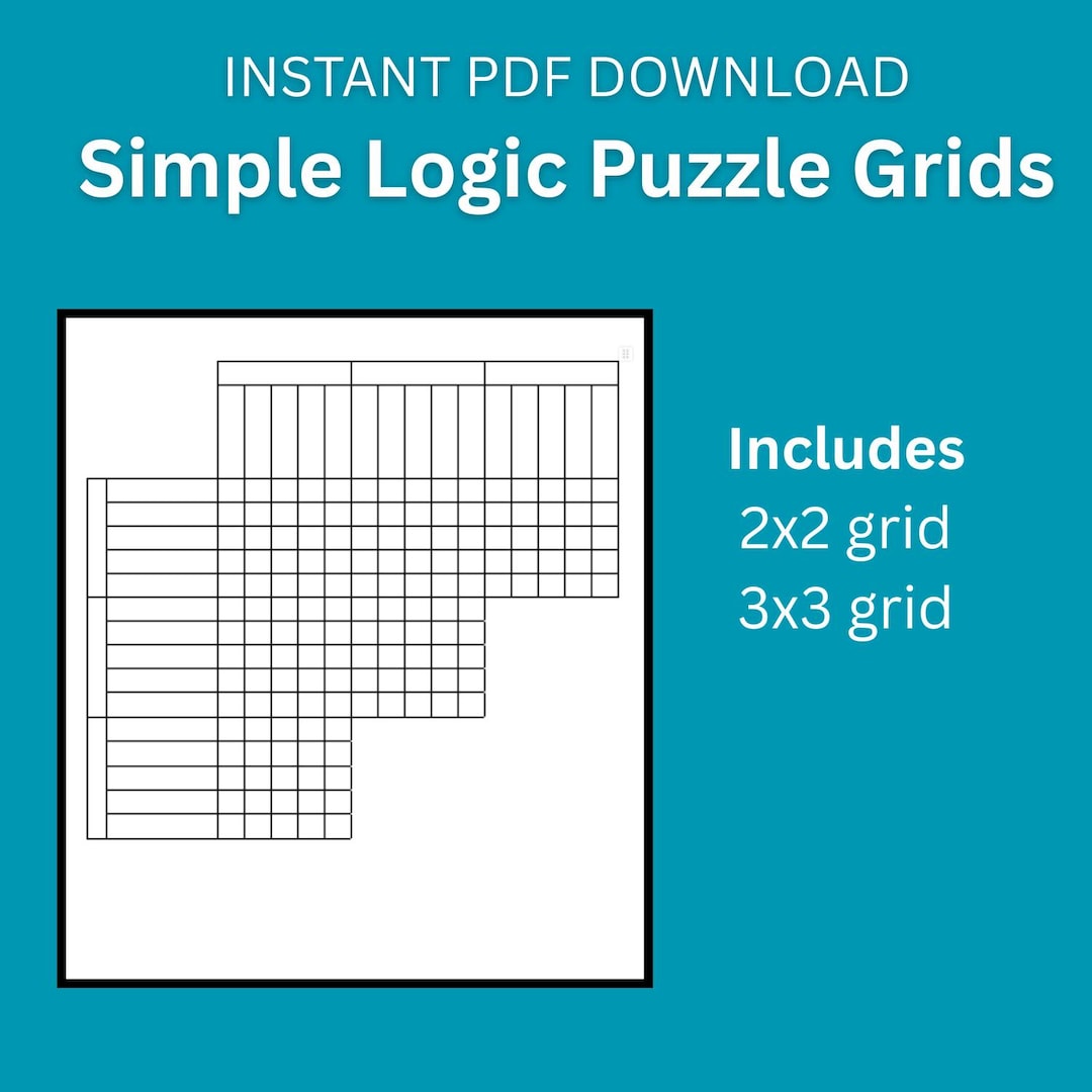 Logic Puzzle Grid Printable | Deductive Reasoning Worksheet Template ...