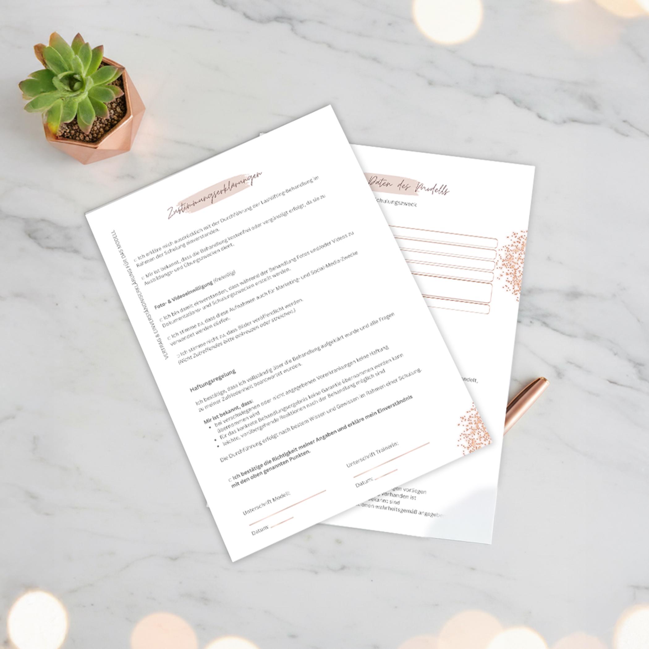 MODEL CONTRACT + Consent Form for Lash Lifting | Canva Template (A4 ...