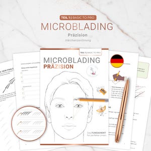 Part 1: Microblading Precision Practice Module (14 pages) | Hair Stroke Training | Line Technique & Pen Grip | PDF Print Template