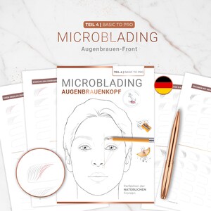 Part 4: Microblading Eyebrow Head - Beginning and Transition - Practice Sheets for Natural Fronts and Perfect Hair Stroke Drawing