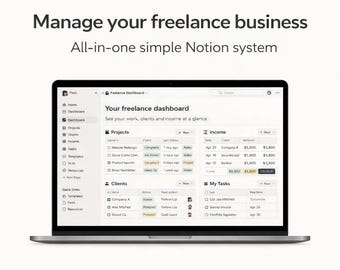 Freelance OS – Simple Notion System for Freelancers | Clients, Projects & Income Tracker