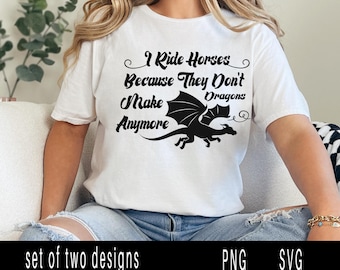 Western Spruch: Ich reite Pferde, weil sie keine Drachen mehr machen - Cowboy Humor Reiter Zitat (Digitaler Download)