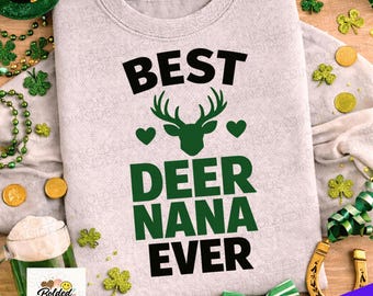 Best Deer Nana Ever Png: Cute Deer Nana Png Woodland Grandma Png Forest Animal Nana Design (digital Download)