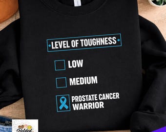 Cancer Awareness Blue Ribbon Level of Toughness Prostate Cancer Warrior Png: Survivor Strength Support Png Clipart (digital Download)