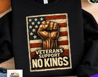 Veterans Support No Kings Png: Patriotic Freedom Protest Veterans Support Png Anti Monarchy Liberty (digital Download)