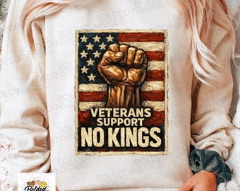 Freedom Democracy Message Png: Veterans Support No Kings Png Independence Democracy Freedom Rights (digital Download)