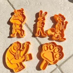 Zootopia Cookie Cutters Set of 2 (Set of 5) – Animal Cookie Cutters – Disney Baking – Children's Gift / Birthday image 1