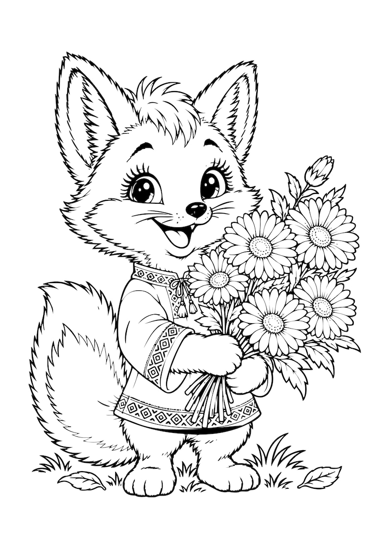 Printable Animal Coloring Pages for Kids, Set of 7 - Etsy