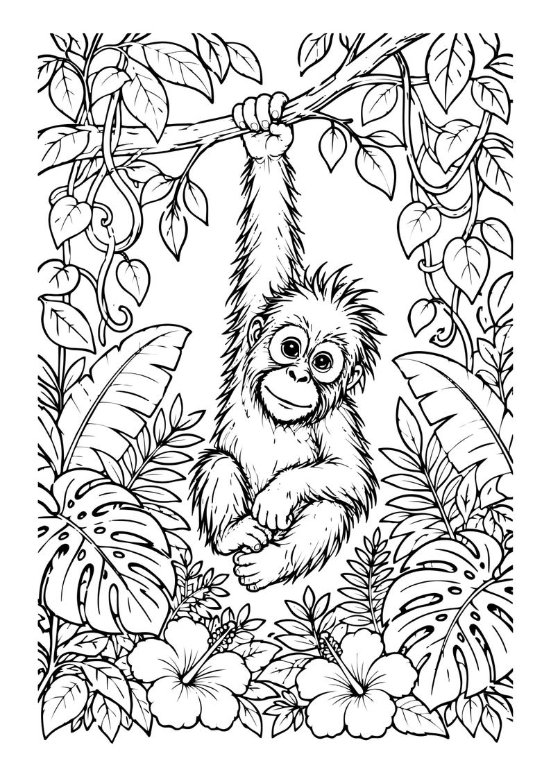 Printable Animal Coloring Pages for Kids, Set of 7 - Etsy