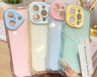 Funda protectora Pastel Bumper para iPhone 12 13 14 15 16 – Cubierta protectora colorida a prueba de golpes