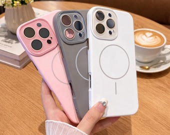 Funda magnética de silicona para iPhone 11, 12, 13, 14, 15, 16 y 17 Pro Max: protección con carga inalámbrica