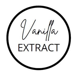 Vanilla Extract Bottle Labels