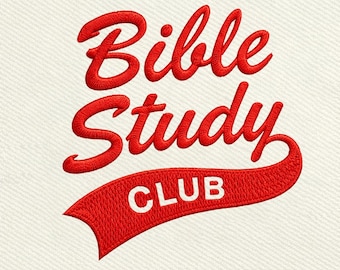 Bible Study Club Christian Faith Quote, Religious Embroidery Design, Instant Download Dst Pe