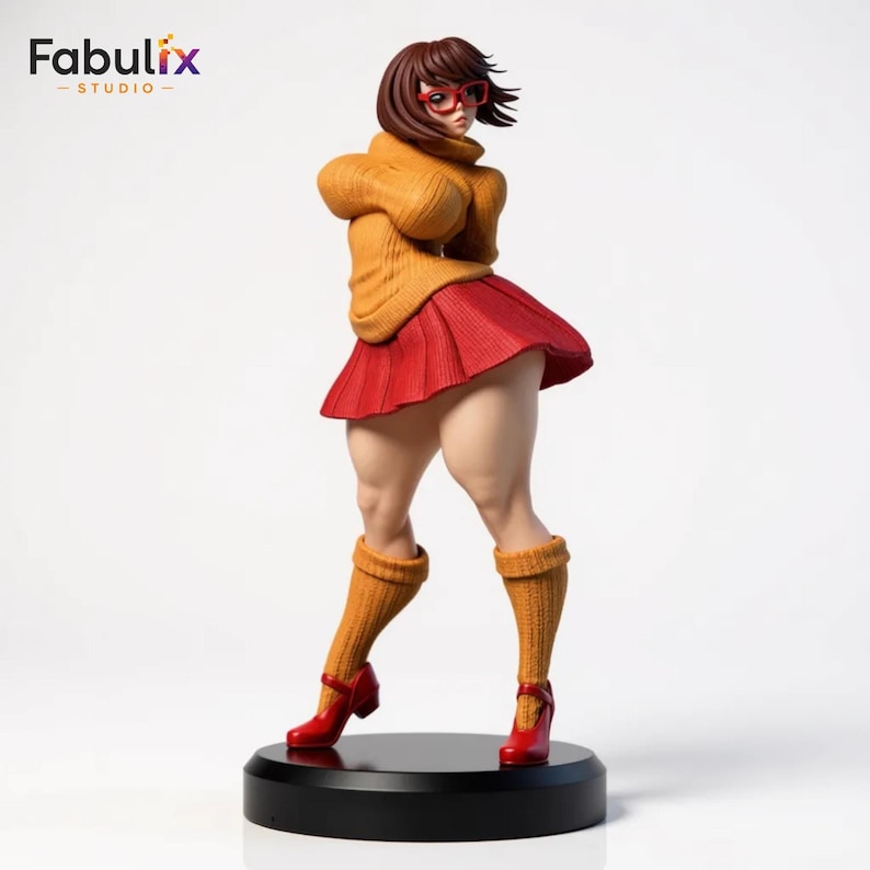Anime style nerd girl STL model for display printing