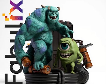 Cute Monster Duo – Funny Cartoon Creature Friends 3D Print STL | 1:6 Scale Figure