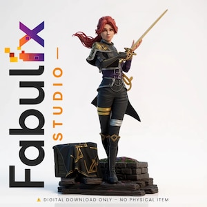 Maelle Expedition 33 1:6 Scale STL | Unsupported & Split Pieces | High-Detail Fantasy Warrior 3D Print Digital Model