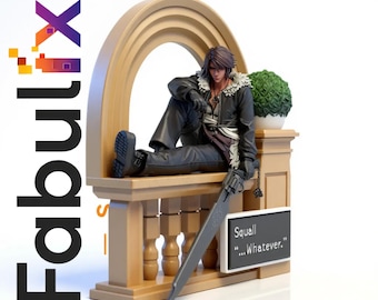 Squall Leonhart 3D STL | Anime JRPG Swordman Statue | Spiel Inspiriert Figur 1:6 Maßstab