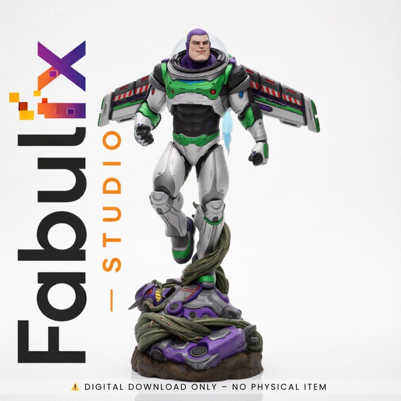 Buzz Lightyear STL 3D model space ranger hero figure