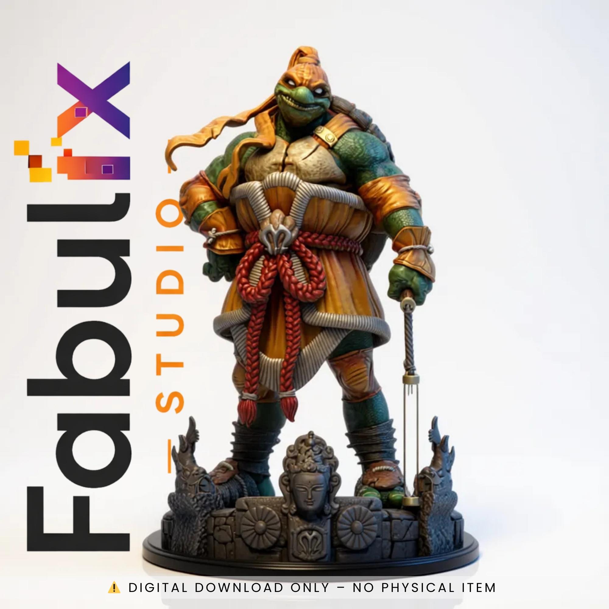 Statue Tortue Ninja Impression 3D - Résine - Hauteur 25/35 Cm - Neuve