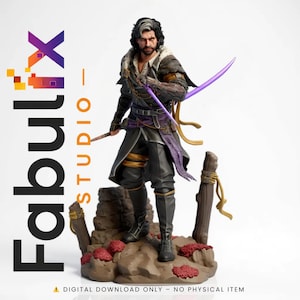 Verso Expedition 33 Fan Art 3D Print STL | Samurai Warrior Figure | Pre Supported, Non Supported & Split Files | Digital Download