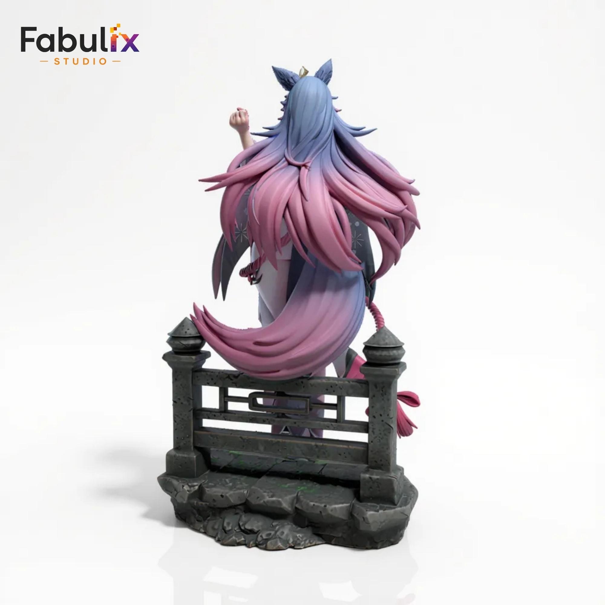 Silvervale Model Silvervale Vtuber 3D Model STL | Anime Fox Girl Statue | High Detail ...