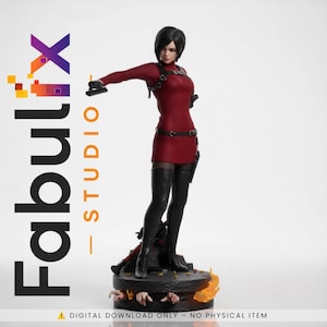 Ada Wong STL File, Resident Evil 3D Print Model, 1:6 Resin Statue Figure, Digital Download