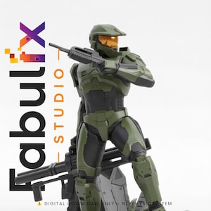 Master Chief STL File for Resin 3D Printing | Sci-Fi Spartan 1:10 Scale Statue | Digital Download