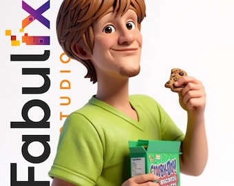 Laid-Back Mystery Guy Statue STL File – 1:6 Scale Cartoon Fan Art Figure | Non-Supported Digital Model