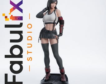 Tifa Lockhart STL File, Anime Girl Figure for 3D Printing, Multiple Scale Resin Statue, Include NSFW Version, Digital Download