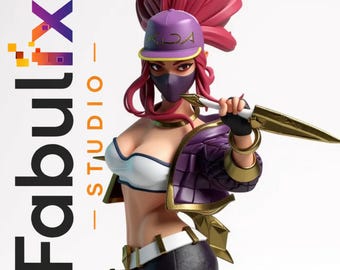 KDA Akali 3D Model STL | League of Legends Fan Art | High Detail 256mm | Digital Download for 3D Printing