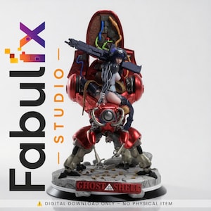 Cybernetic Female STL File for 3D Printing, Sci-Fi Anime Statue, Resin Collectible, Digital Download