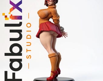 Stylish Glasses Girl STL Figure | Cute Anime Female Statue | Resin Display STL