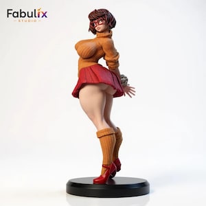 Cute female anime statue STL for collectors and painters