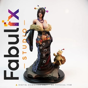 Lulu Final Fantasy STL 3D print fantasy mage girl figure