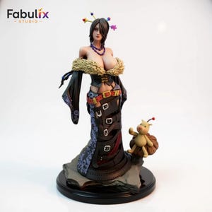 Anime style dark witch statue STL for 3D printing