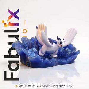 Lugia Pokemon chibi STL model for resin 3D printing