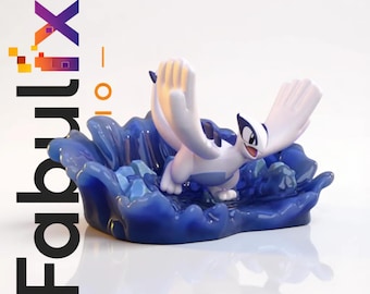 Archivo STL de Lugia Chibi para impresión 3D en resina / Estatua de criatura marina legendaria / Descarga digital