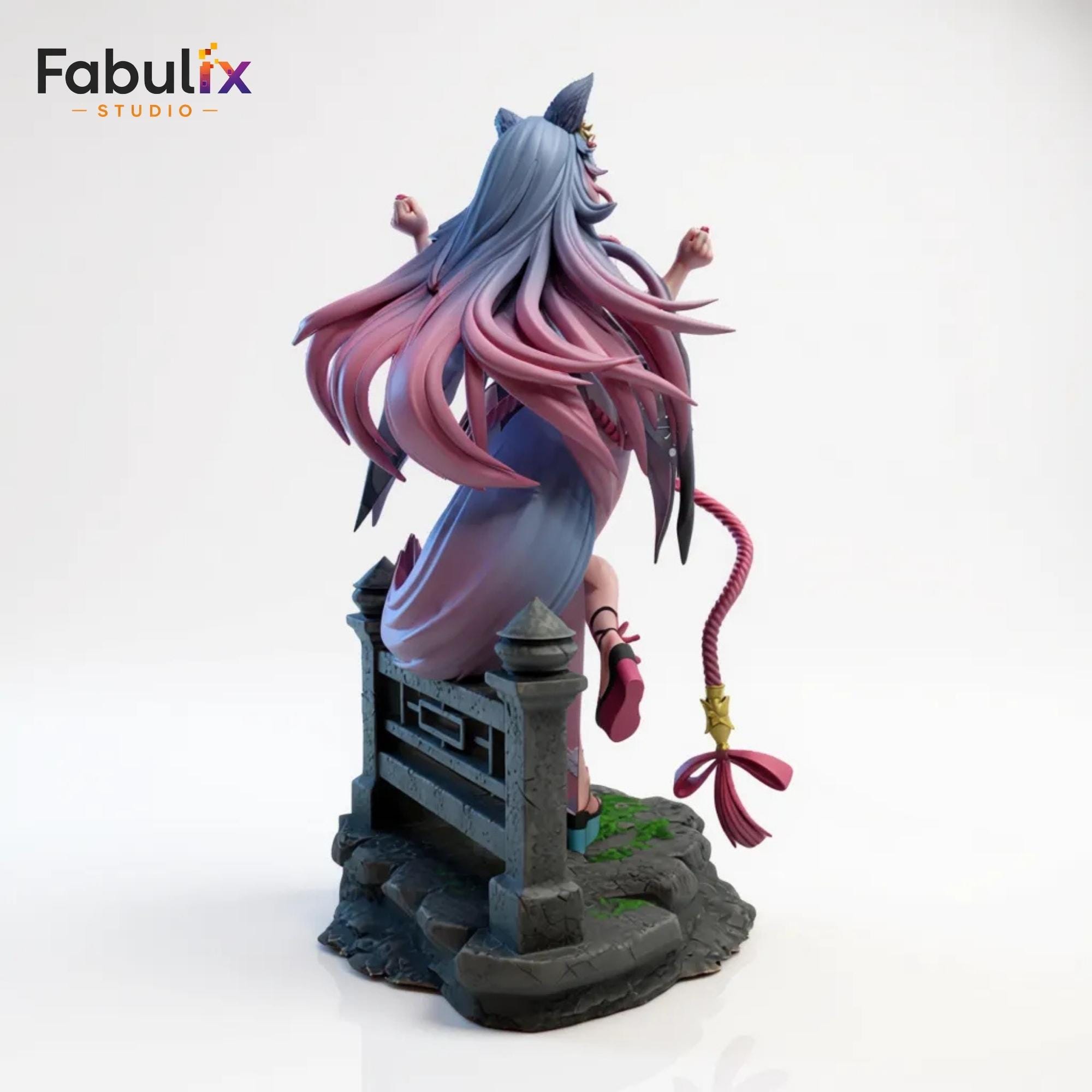 Silvervale Model Silvervale Vtuber 3D Model STL | Anime Fox Girl Statue | High Detail ...